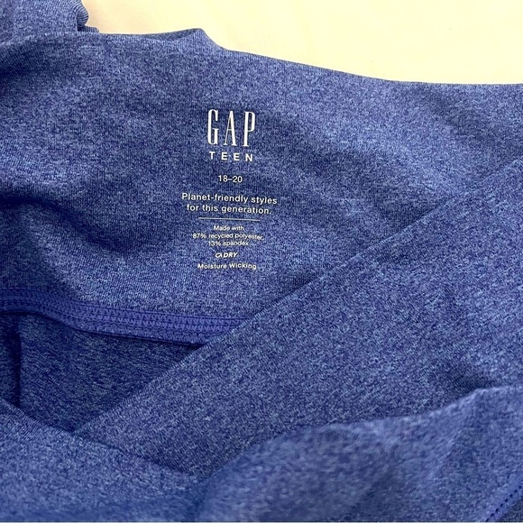Gap Teens Go Dry Moisture Wicking Leggings Blue XXXL (18-20) NWT Running Yoga - Picture 5 of 12